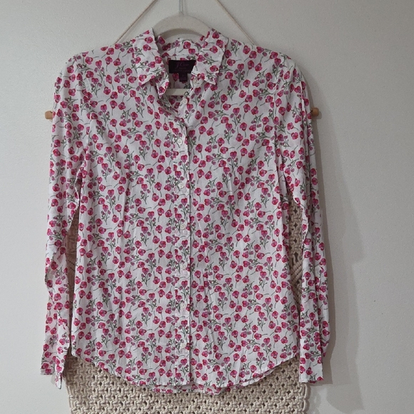 J. Crew Tops - J. Crew Liberty Arts Fabric Floral Button Down Shirt Blouse Top Size 2